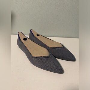 Rothy’s The Point in Cloud Grey Birdseye women’s size 10